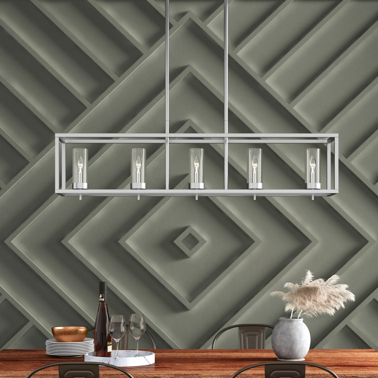 Ebern Designs Aljosha 5 Light Kitchen Island Square / Rectangle